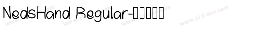 NedsHand Regular字体转换